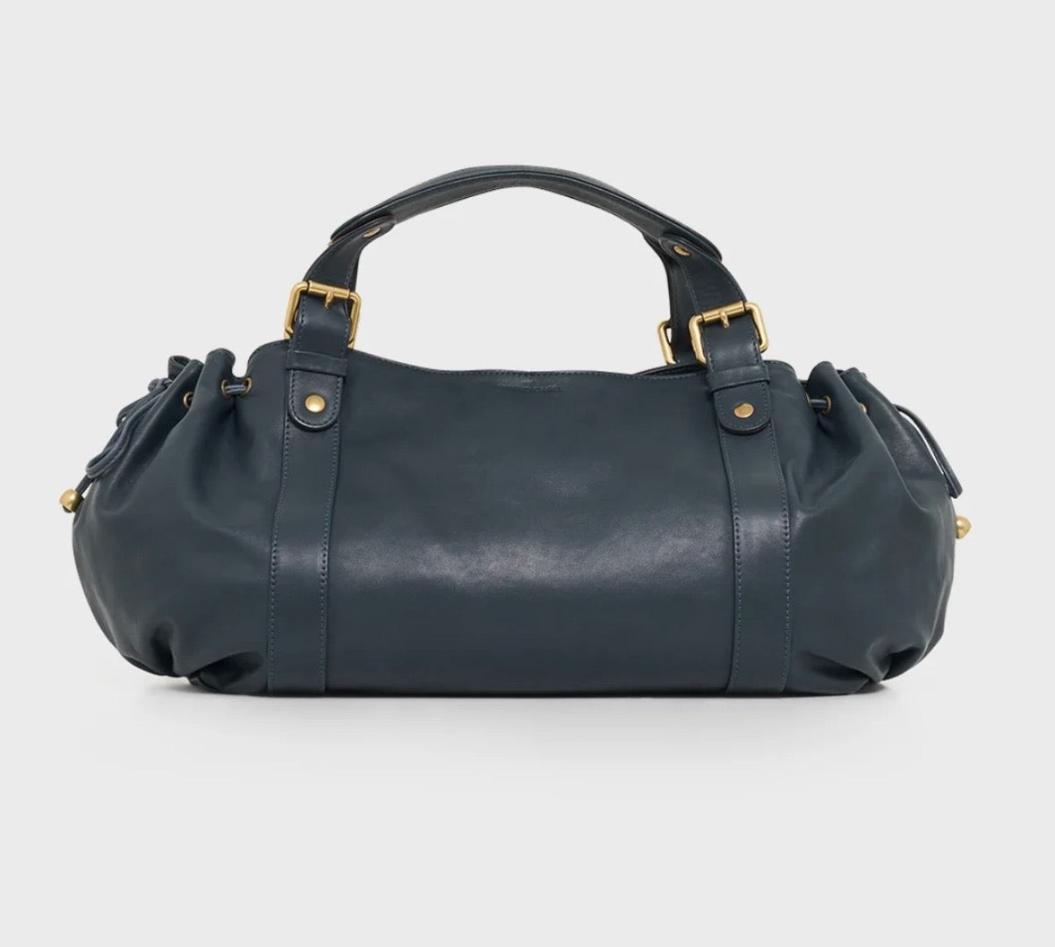 Sac 24 H en cuir Marine