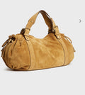 Sac 24 H en cuir velours Blé