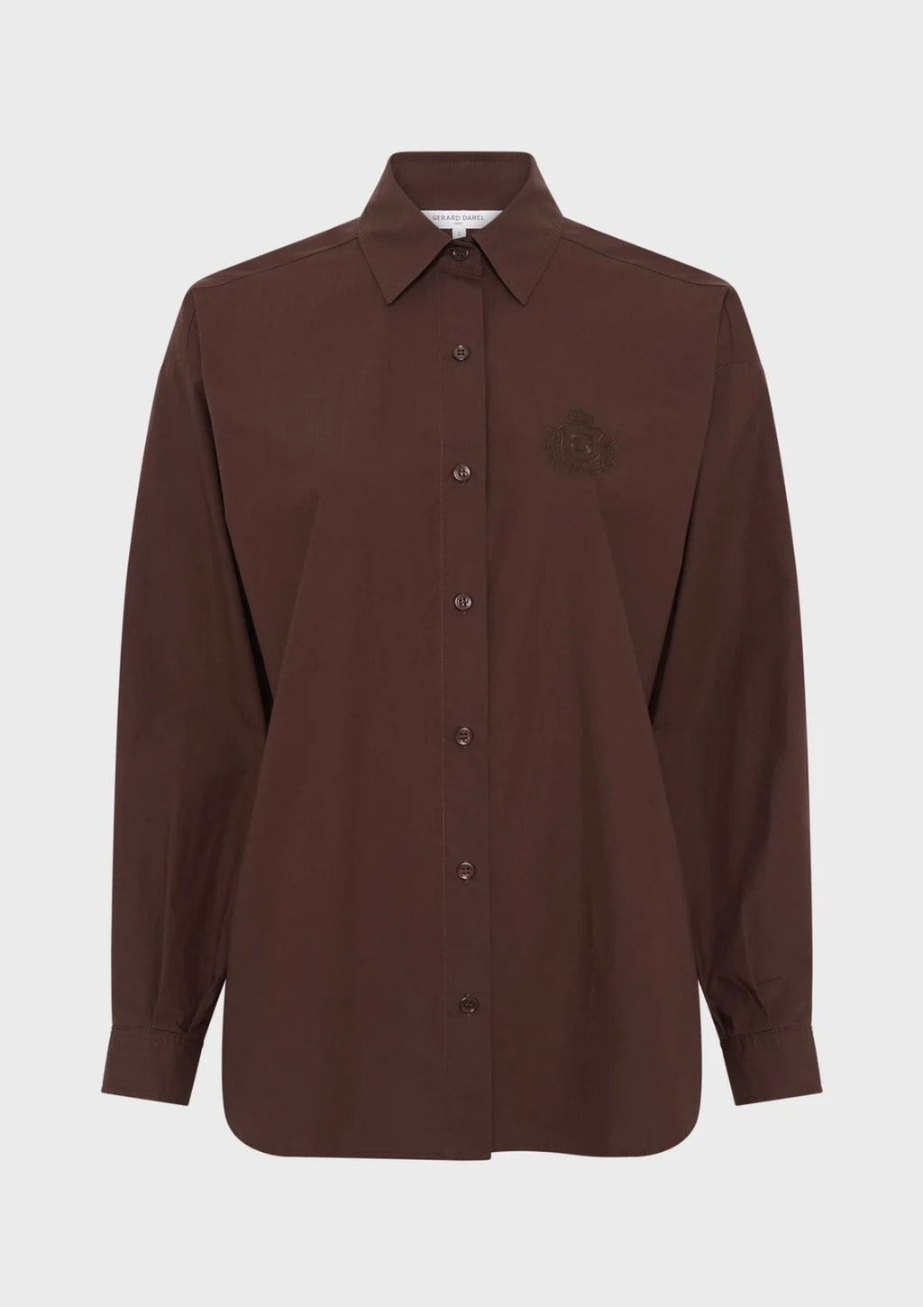 Chemise à blason Gérard Darel CHRINA en popeline Marron