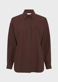 Chemise à blason Gérard Darel CHRINA en popeline Marron