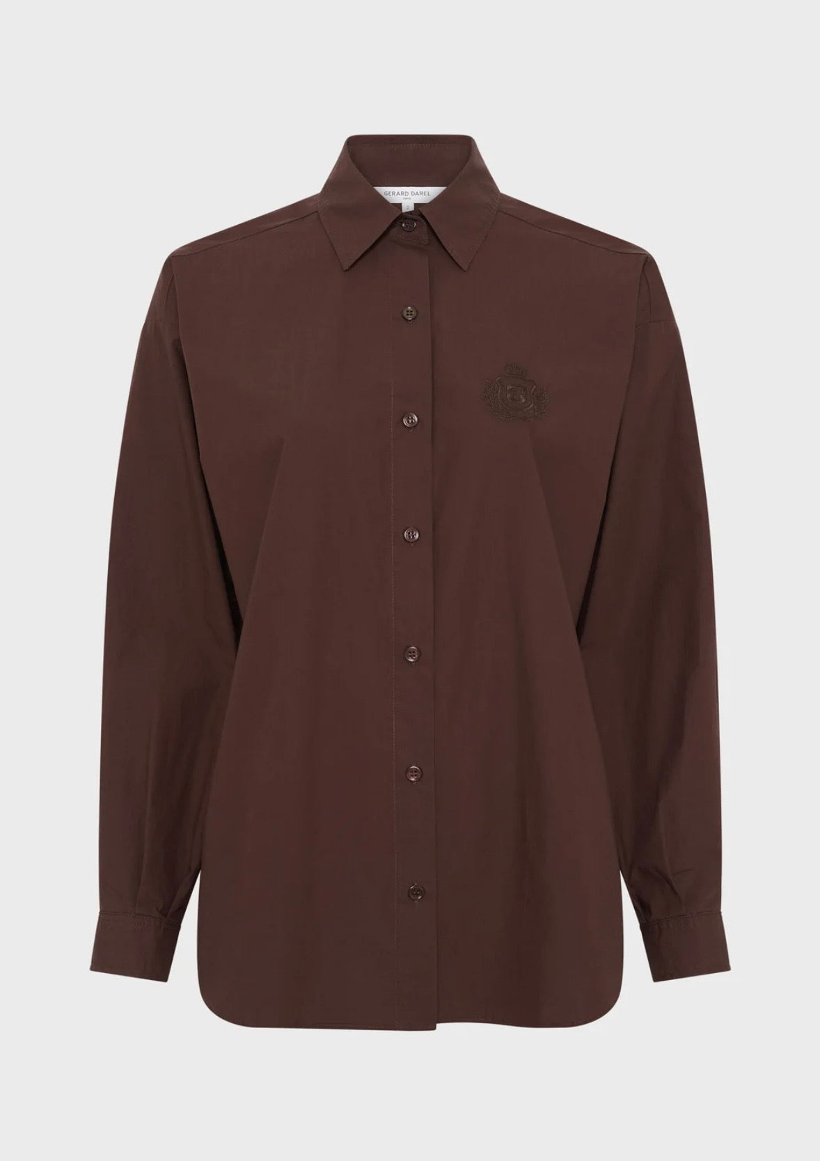 Chemise à blason Gérard Darel CHRINA en popeline Marron