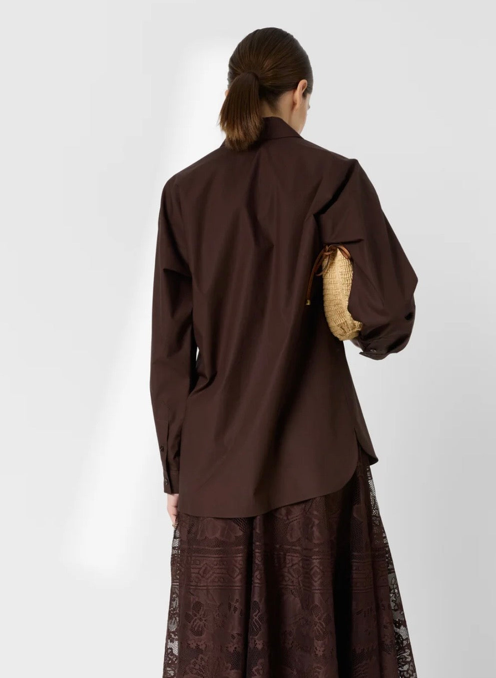 Chemise à blason Gérard Darel CHRINA en popeline Marron