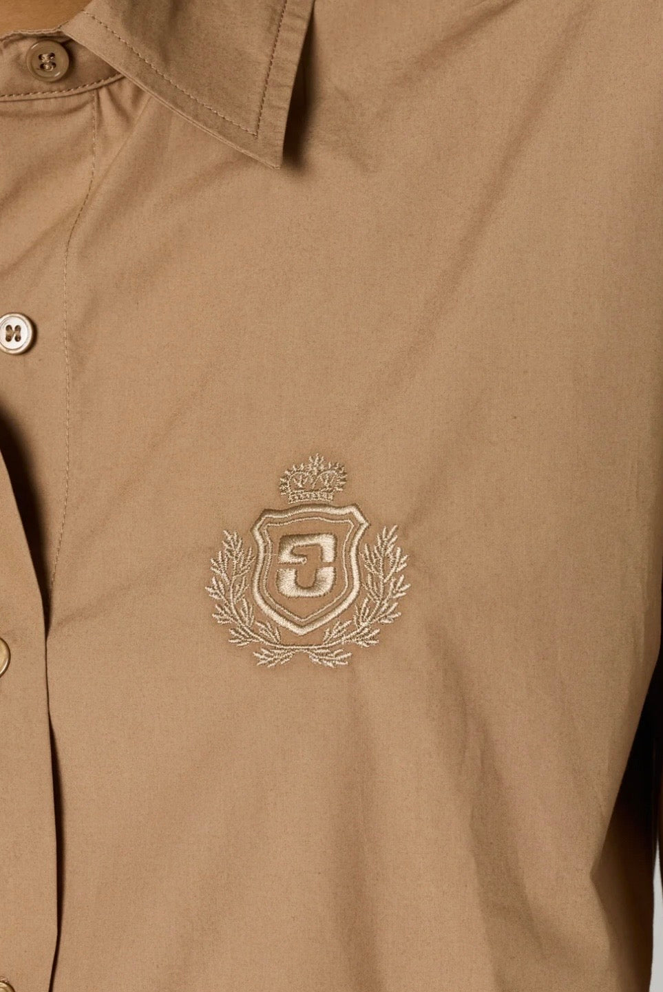Chemise à blason Gérard Darel CHRINA en popeline Caramel