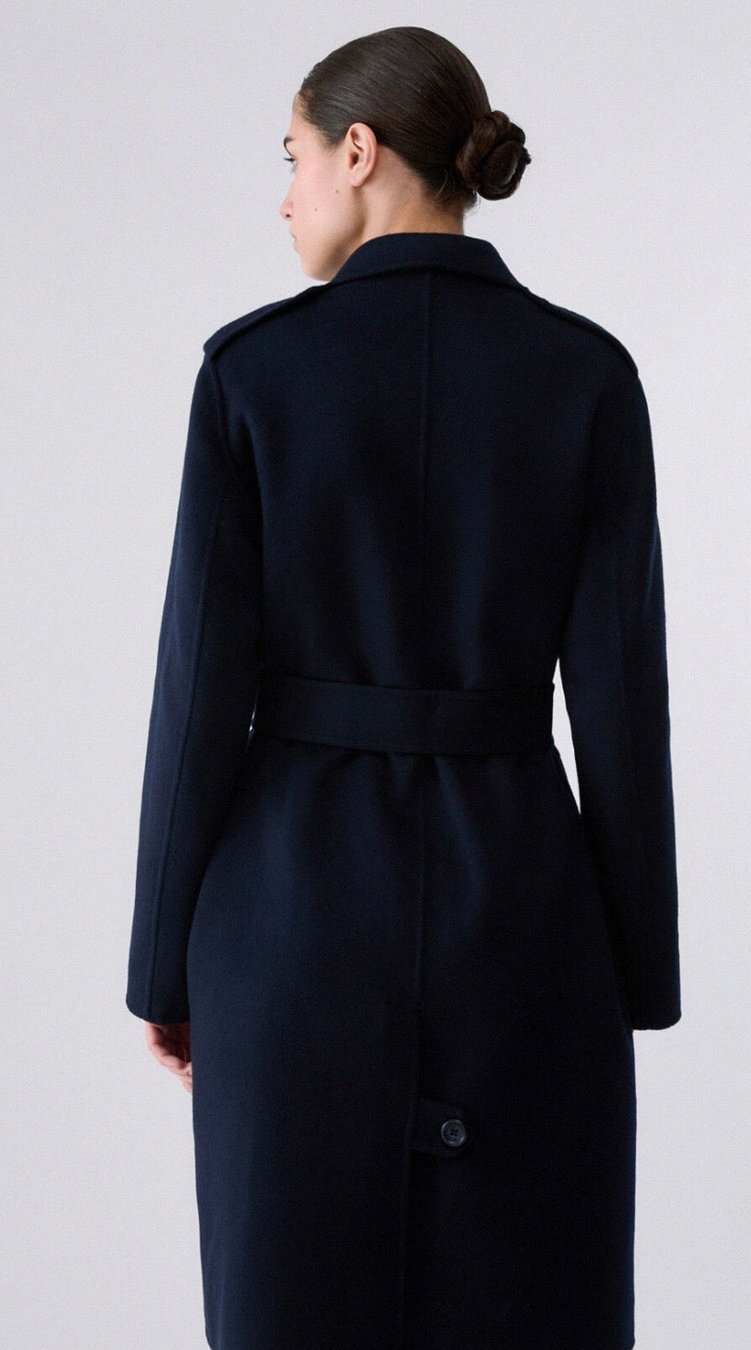 Manteau LIU.JO long en laine Noir Nuit