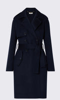 Manteau LIU.JO long en laine Noir Nuit