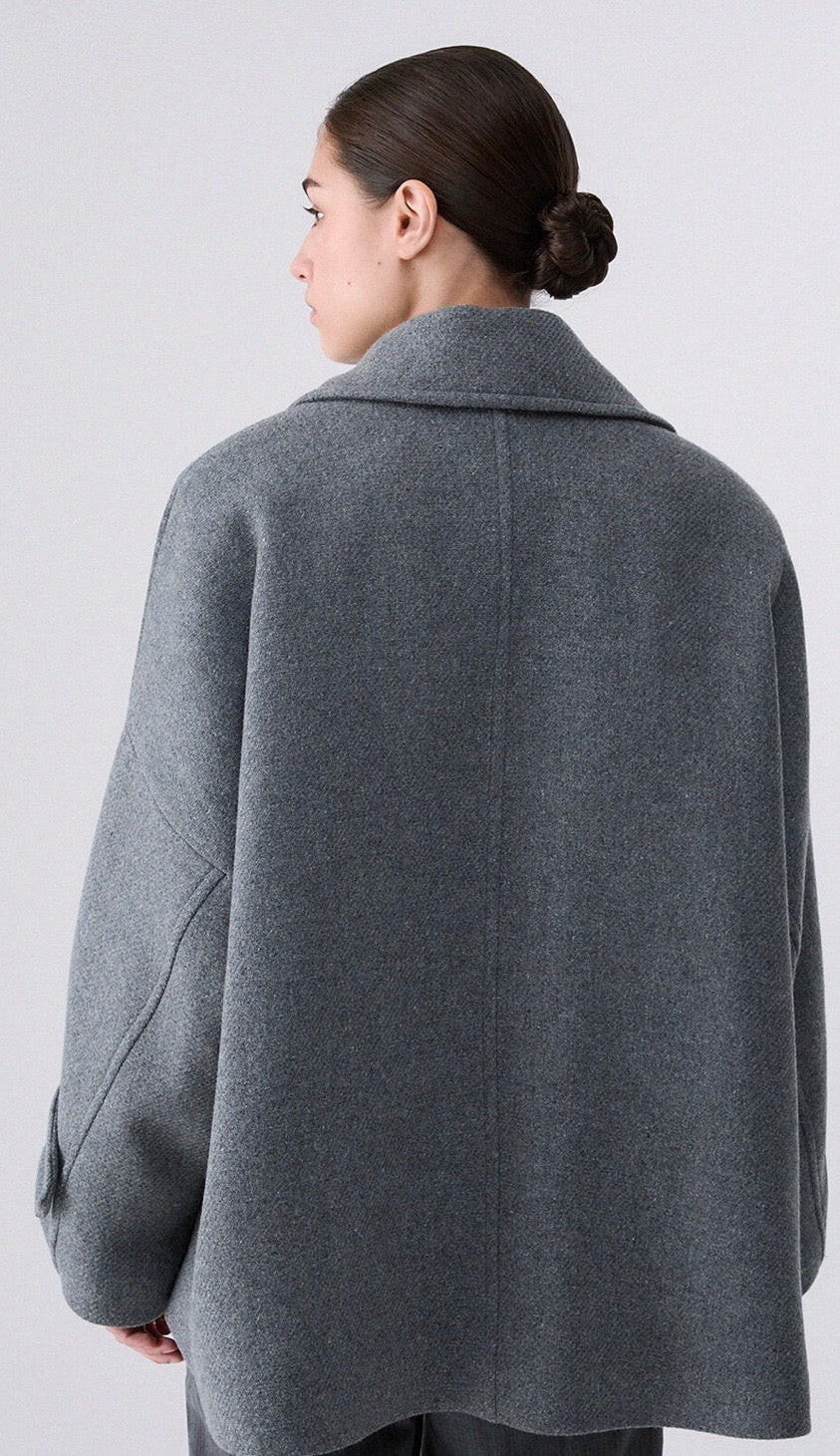 Manteau LIU.JO en Laine Oversize Gris
