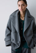 Manteau LIU.JO en Laine Oversize Gris