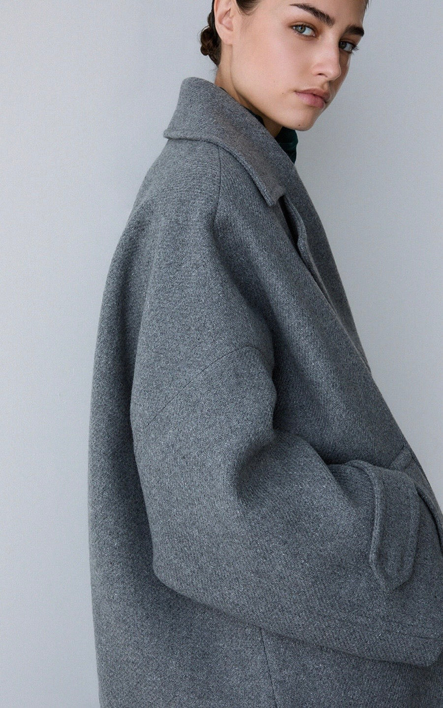 Manteau LIU.JO en Laine Oversize Gris