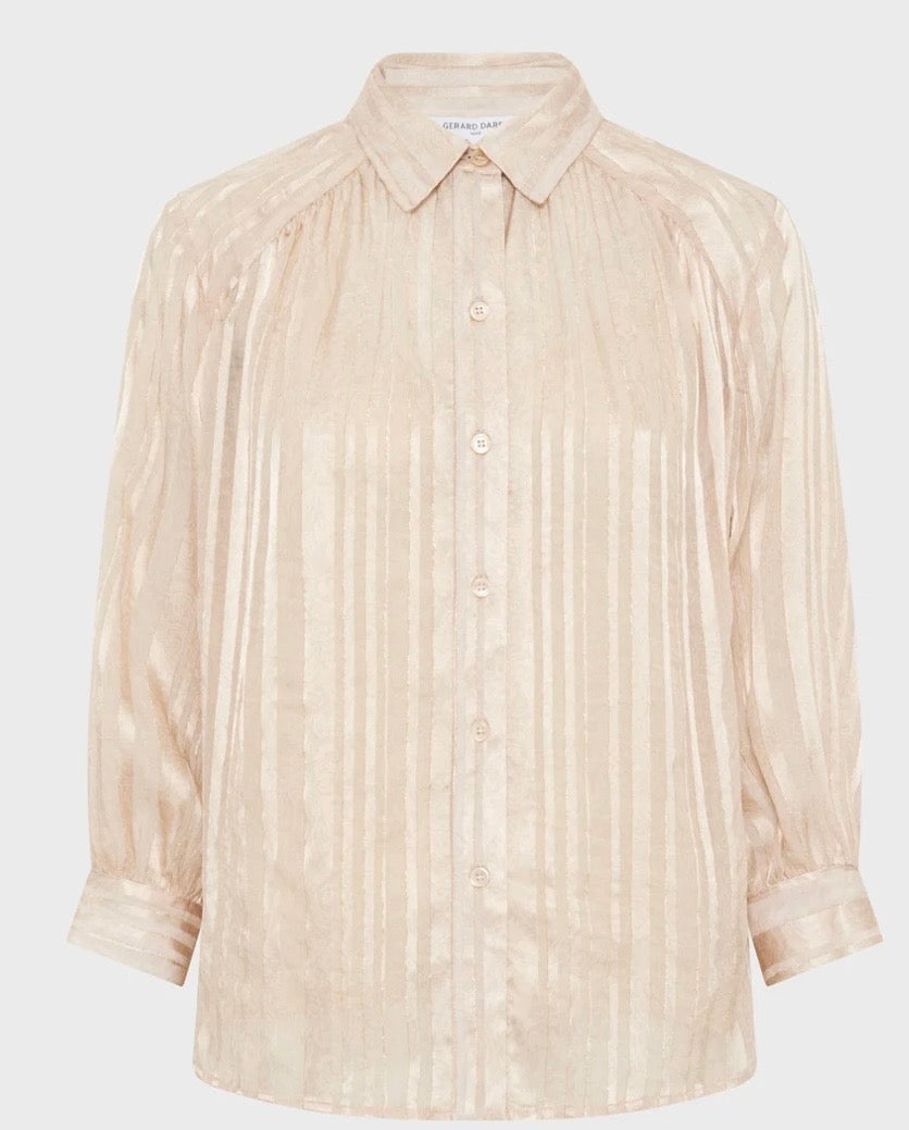 Chemise fluide Gérard Darel à rayures et jacquard - CRINA