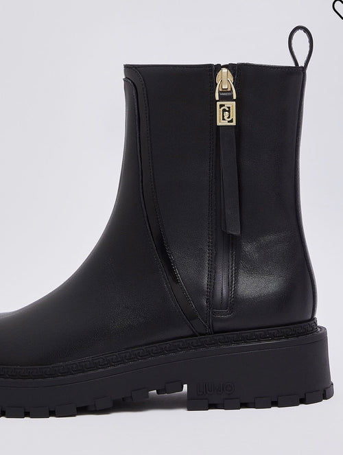 Bottines en cuir LIUJO Noires