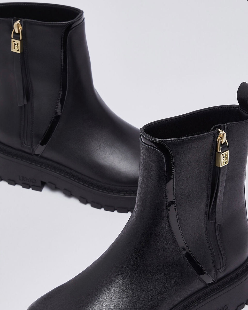 Bottines en cuir LIUJO Noires