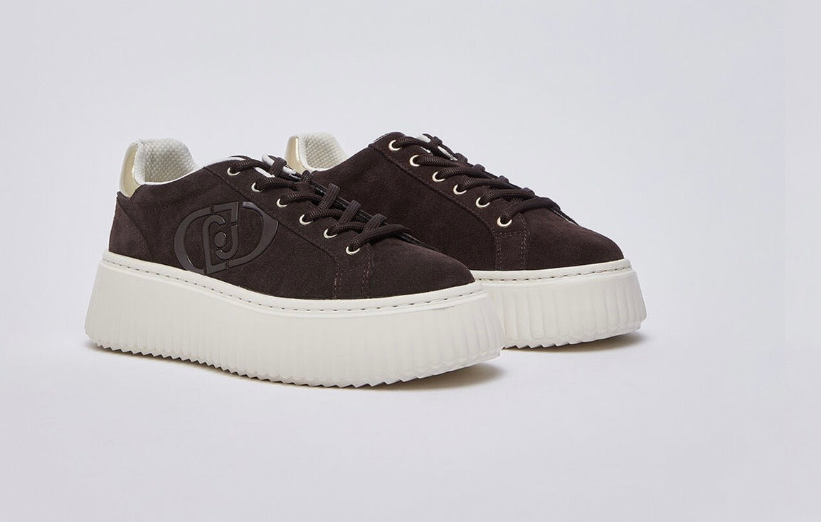 Sneakers plateforme en daim LIUJO Moka