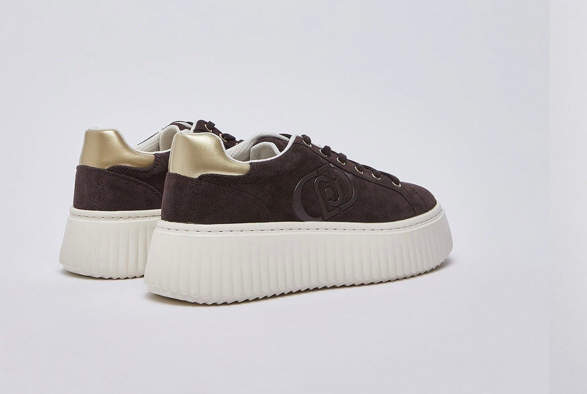 Sneakers plateforme en daim LIUJO Moka