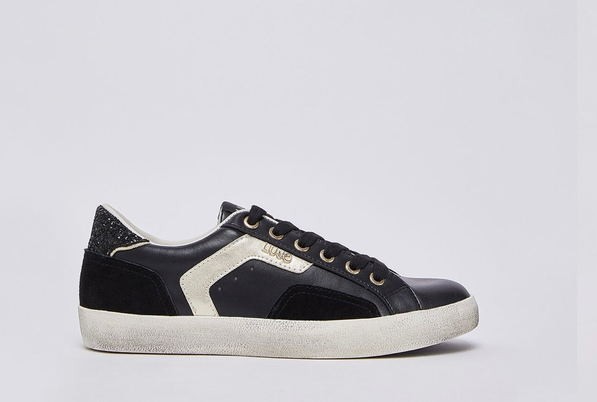 Sneakers en cuir LIUJO Noires classiques