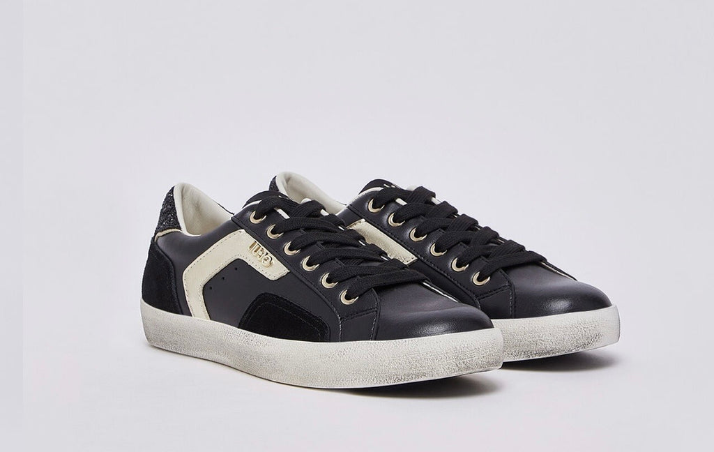 Sneakers en cuir LIUJO Noires classiques