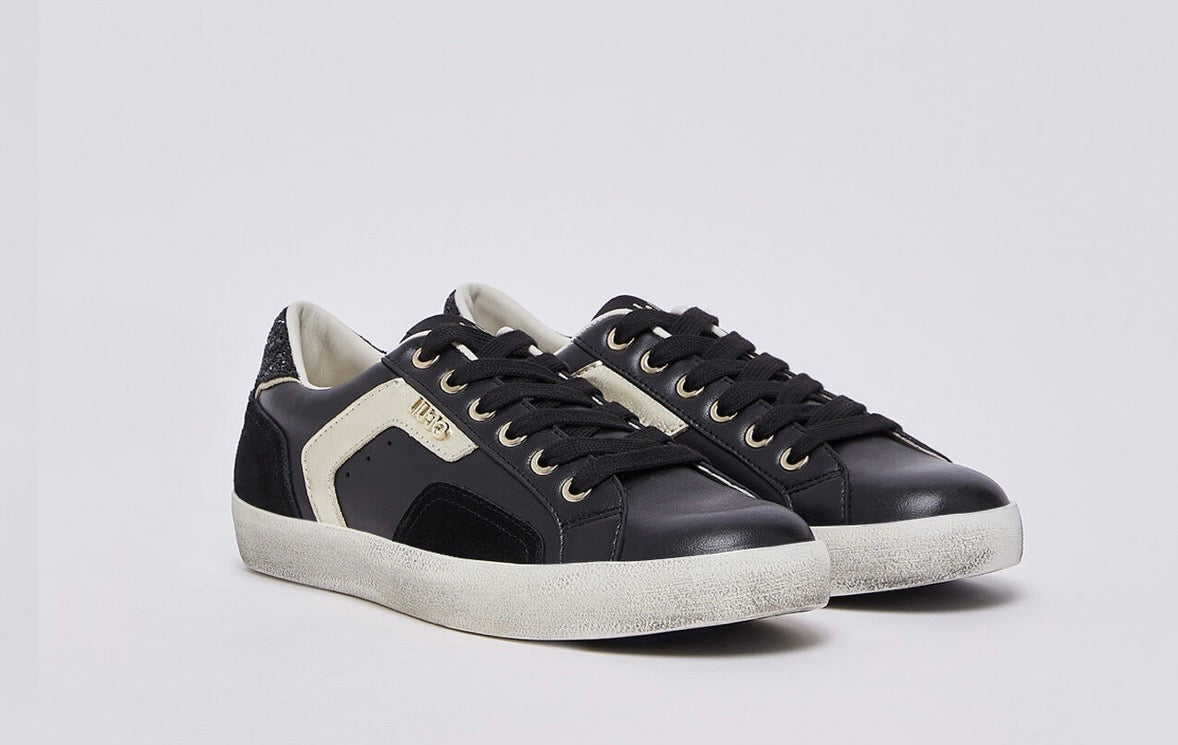 Sneakers en cuir LIUJO Noires classiques