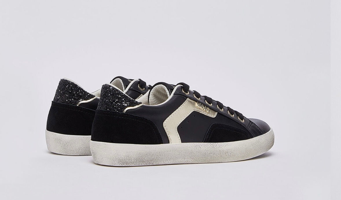 Sneakers en cuir LIUJO Noires classiques