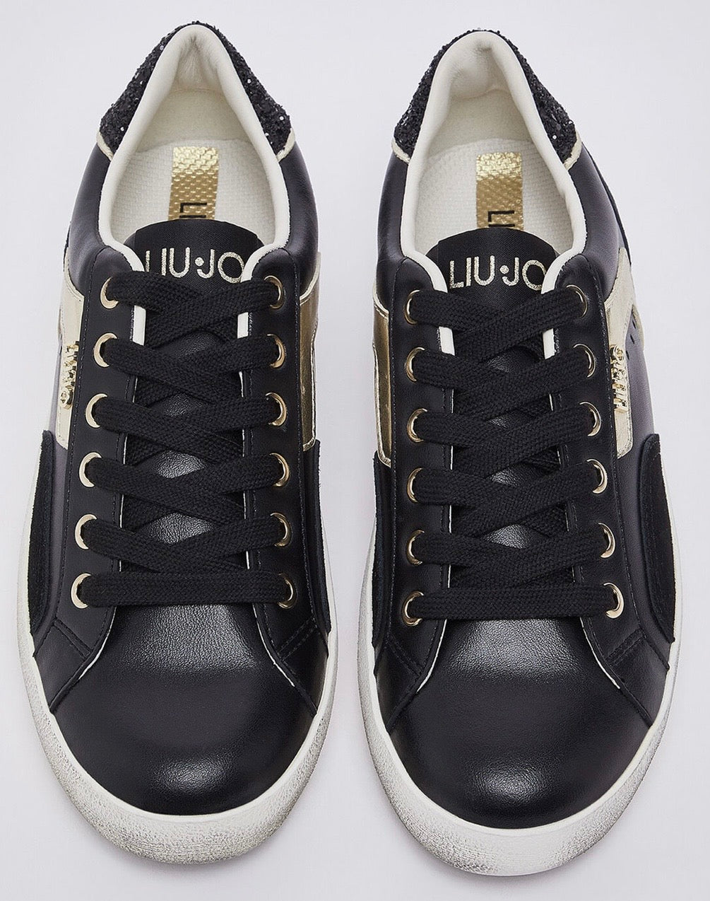 Sneakers en cuir LIUJO Noires classiques