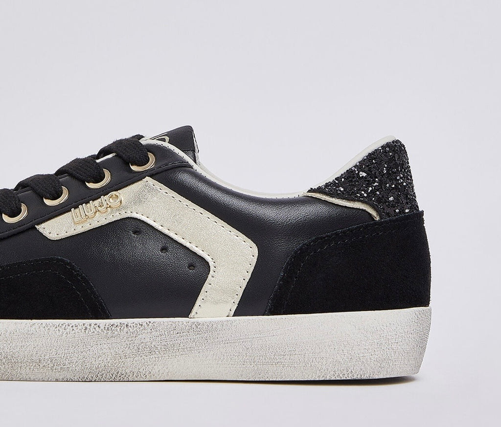 Sneakers en cuir LIUJO Noires classiques