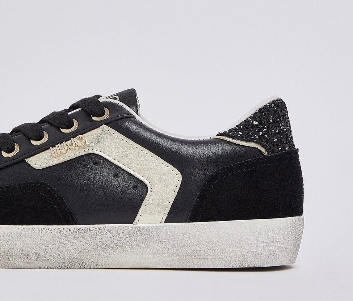 Sneakers en cuir LIUJO Noires classiques