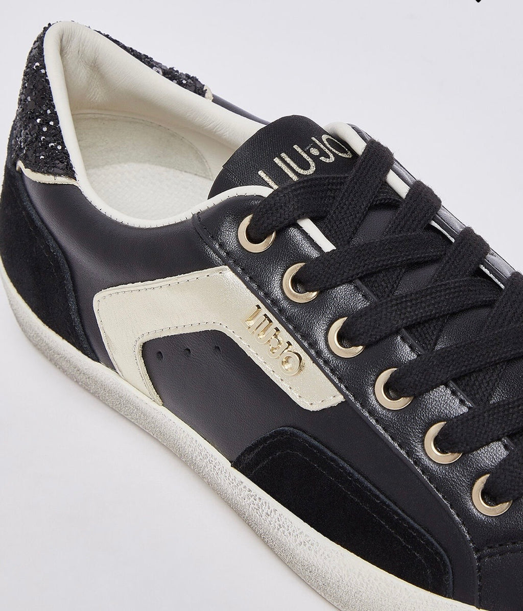 Sneakers en cuir LIUJO Noires classiques