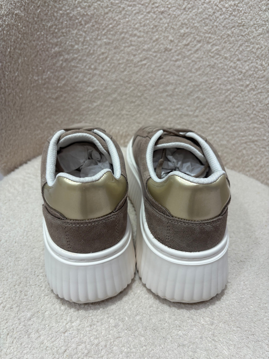 Sneakers plateforme en daim LIUJO Havane