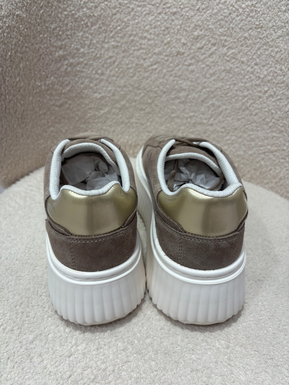 Sneakers plateforme en daim LIUJO Havane
